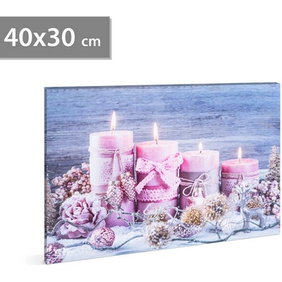 GLOBIZ Vianočný LED obrázok s vešiakom na stenu 30 x 40 cm
