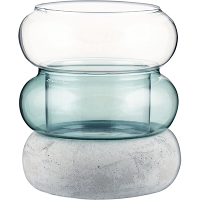 Muurla Ваза или свещник Bagel 12 см цвят на море (346-110-01)