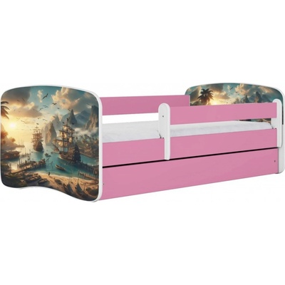 Kocot kids Babydreams loď růžová bez šuplíků bez matrace