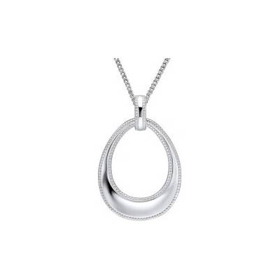 Basics Strieborný prívesok otvorená slza P5507
