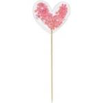 Arpex Heart-shaped confetti ornament on a spike 20cm Arpex (WA4277)