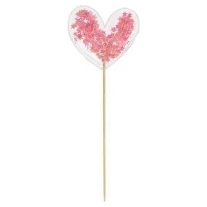 Arpex Heart-shaped confetti ornament on a spike 20cm Arpex (WA4277)
