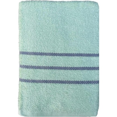 Top textil Osuška Pruhy šedé 70 x 130 cm zelená