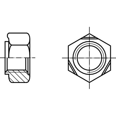 PROFISTYL DIN 929 matice přivařovací šestihranná nerez A2 Varianta: DIN 929 matice navařovací šestihranná nerez A2 M4