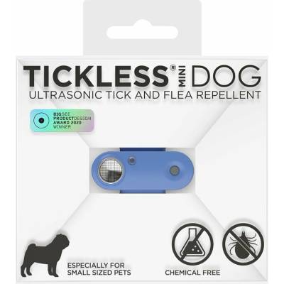Tickless Mini nabíjecí ultrazvukový odpuzovač klíšťat pre menší psy a mačky modrý 1 ks