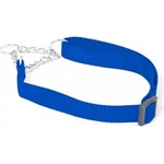 Duvoplus Nylon нашийник за кучета, полу-душач - син, дължина 45-70 см, ширина 25 мм, Белгия - 0111000059