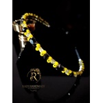 Radi handmade Диадема с жълти кристали и черни камъни (291)