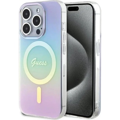 GUESS GUHMP15LHITSU iPhone 15 Pro 6.1" лилав/лилав твърд калъф IML Iridescent MagSafe (3666339154806)