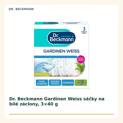 Dr. Beckmann Bieliaca soľ na záclony 3 vrecká