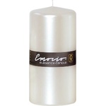 Emocio Свещ Emocio Elegance Cylinder, перлено бяла, 100x200 мм