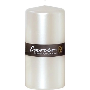 Emocio Свещ Emocio Elegance Cylinder, перлено бяла, 100x200 мм