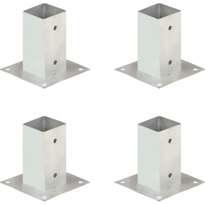 Greatstore Patka na sloupek 4 ks pozinkovaný kov 71 mm