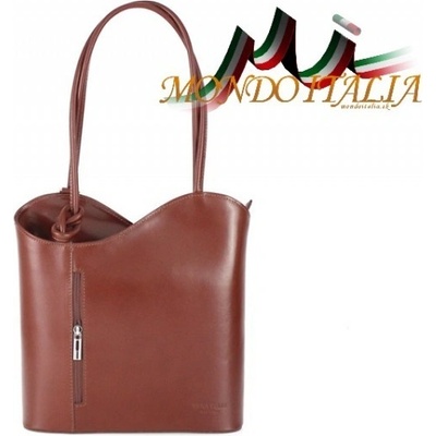 Made In Italy kožená kabelka 113 hnedá