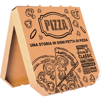 WorldOffice, s. r. o. Krabica na pizzu z vlnitej lepenky 33 x 33 x 3 cm WGO best