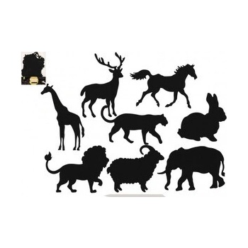 Škrabací obrázok 8ks výrez dúhový zvieratá 14 15cm