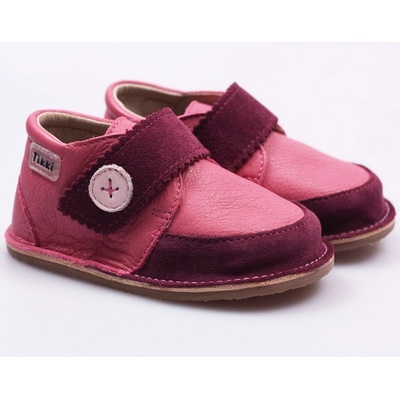 Tikki kožené barefoot boty Cherry buttons