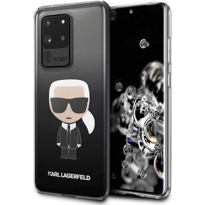 KARL LAGERFELD Iconic Gradient Case - дизайнерски кейс с висока защита за Samsung Galaxy S20 Ultra (черен)
