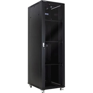 Linkbasic 19" Комуникационен шкаф със стъклена врата, 600x800 мм. , черен, Linkbasic NCB (37U) (NCB37-68-BAA-C)