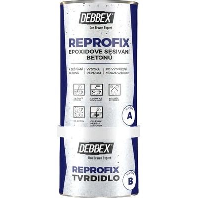 DEN BRAVEN REPROFIX - Dvojzložková epoxidová hmota na zošívanie betónu zelenohnedá 1,24 kg