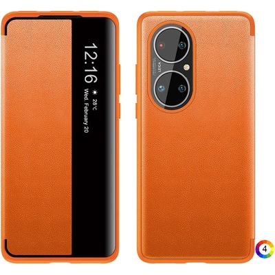 Huawei P50 Pro View Window Кожен Калъф и Протектор