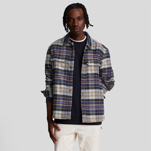Lyle and Scott Check Flannel Overshirt - Navy