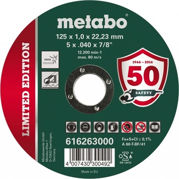 Metabo Řezný kotouč 125 x 1,0 x 22,23 mm 616263000