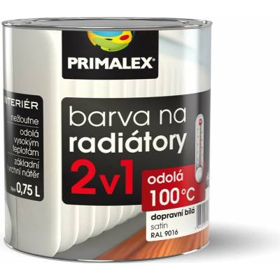 PRIMALEX Farba na radiátory 2v1 RAL 9016 0,75 L biela