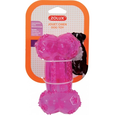 Zolux Hračka pro psy kost 14 cm růžová