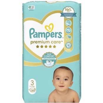 Pampers 6 - 10 кг. Pampers Premium Care 3 60 броя
