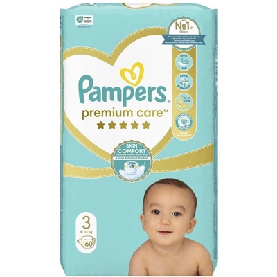 Pampers 6 - 10 кг. Pampers Premium Care 3 60 броя