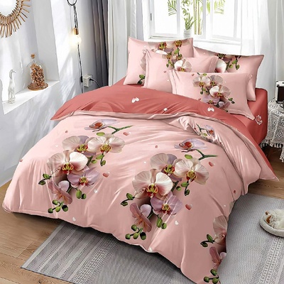 EmonaMall Двулицево спално бельо EmonaMall, 6 части - Модел S16039 (S16039-33333d)