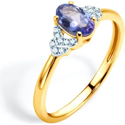 SAVICKI Годежен пръстен Savicki: злато, диамант, танзанити