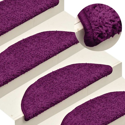 vidaXL Изтривалки за стълби, 15 бр. , 56x17x3 см, розови, полукръгли