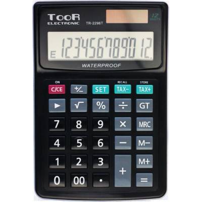 Toor Electronic 12místná vodotěsná kalkulačka TR-2296 (KA6767)