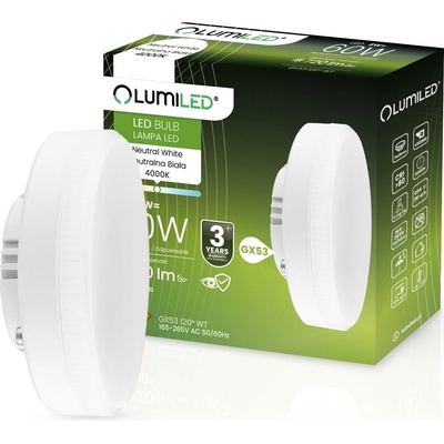Lumiled LED žiarovka GX53 8W = 60W 720lm 4000K Neutral 120°