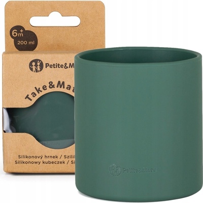 Petite&Mars hrnček silikónový Take&Match Misty Green 200 ml