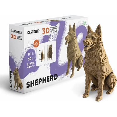 Cartonic 3D Puzzle Německý ovčák 11 ks