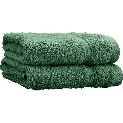 Catherine Lansfield tmavozelené froté bavlnené uteráky v súprave 2 ks 30 x 30 cm