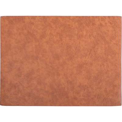 ZicZac Oranžovo-hnedé prestieranie z imitácie kože Troja Rectangle 33x45cm