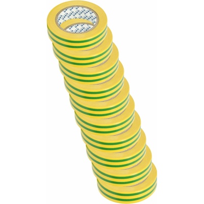 Orno Sada izolačných pások nehorľavých 0,13 mm x 15 mm žltozelená 10 ks