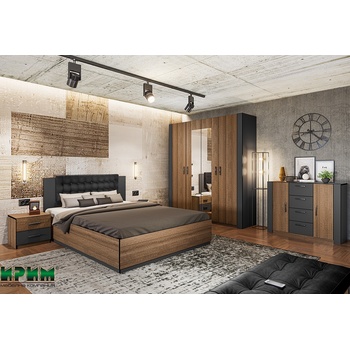 Image 1 of ИРИМ Спален комплект Сити 7080 песаро / графит