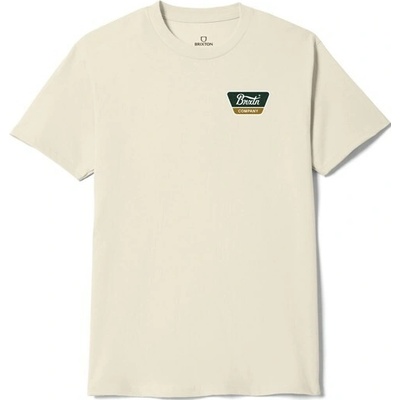Brixton triko Linwood S/S Std Cream/Dark Green/Metal Bronze