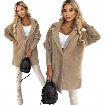 Fashionweek Vlnený kabát z alpaky tc830 Béžová