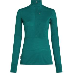 icebreaker Дамски вълнен пуловер Icebreaker Women's Merino 200 Descender L/S Half Zip Merino jumper - Tidal Teal (105-7651-0114)