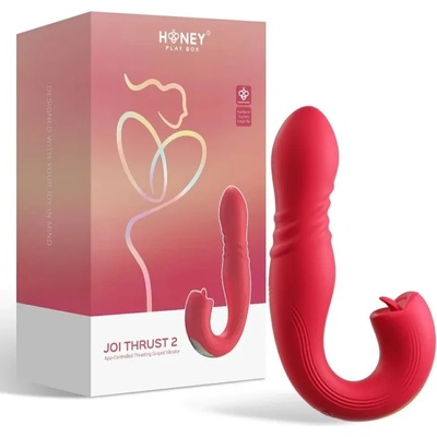 Смарт вибратор с тласъци и езиче за клитор, 17см. - Joi Thrust 2 (VS-22-963RE)