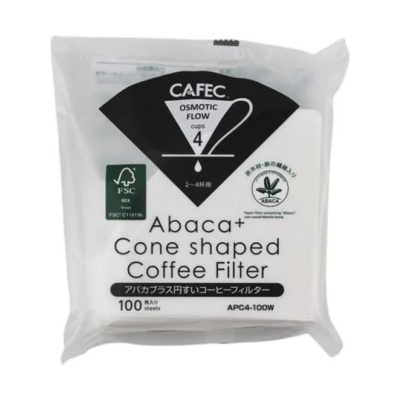 Cafec Abaca+ Cone хартиени филтри - 02, 100 бр (APC4-100W)