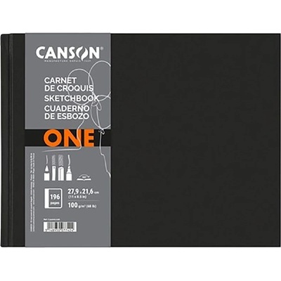 Canson One 27, 9x21, 6 cm, лежаща, 100 g/m2, лепена бяла хартия за рисуване C31200L026 (C31200L026)