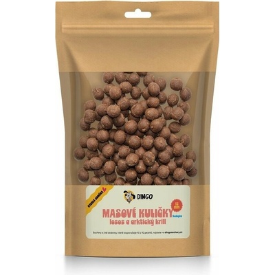 DINGO mäsové guľôčky losos a arktický krill 12mm/ 150 g