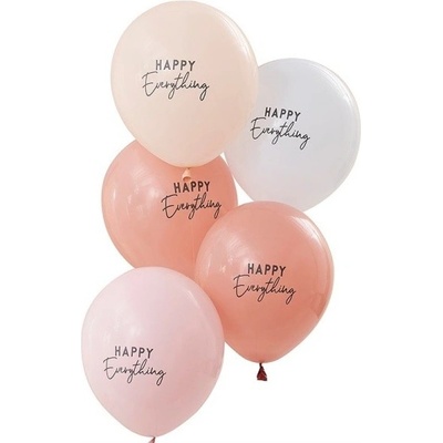 Ginger Ray BALÓNKY latexové Happy Everything Muted pastel 30cm