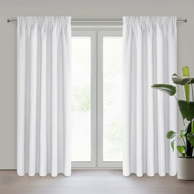 EUROFIRANY ZATEMŇOVACÍ ZÁVĚS NA PÁSCE ADLEY 135X270 CM BÍLÁ
